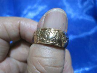 Size 10 Brass Ring 1978 LP Guay Thai Sacred Talisman Charm Amulet H131 - 10 3