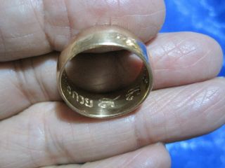 Size 10 Brass Ring 1978 LP Guay Thai Sacred Talisman Charm Amulet H131 - 10 4