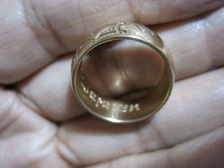 Size 10 Brass Ring 1978 LP Guay Thai Sacred Talisman Charm Amulet H131 - 10 5