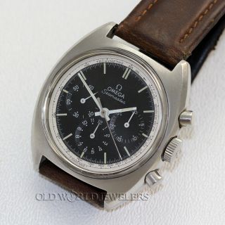 Omega Vintage Seamaster 145.  006 Chronograph Black Dial Stainless Steel Cal.  321