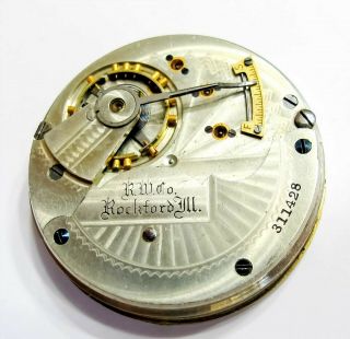 Running - 18s Rockford 11j Gr 69 Ls/hs - Pocket Watch Movement (d5)