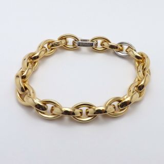 Roberto Coin 18k Gold 750 Italy Oval Pavé Diamond Link Bracelet 25.  4gr 8 