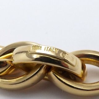 Roberto Coin 18k Gold 750 Italy Oval Pavé Diamond Link Bracelet 25.  4gr 8 
