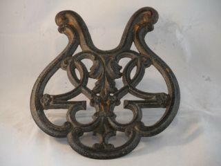 Carron No 6 Antique? Cast Iron Ornate Boot Jack Heel Lift With Ground Spike
