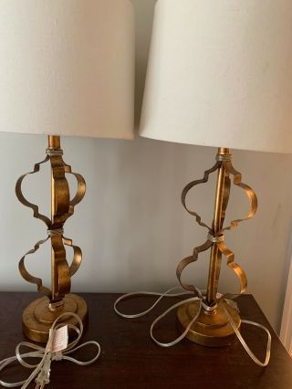Antique Table Lamp Set - Bronze And 22 Inches -