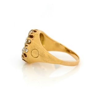 Antique Vintage Nouveau 18k Gold 2.  45 Ct Diamond Engagement Wedding Ring Sz 8.  25 3