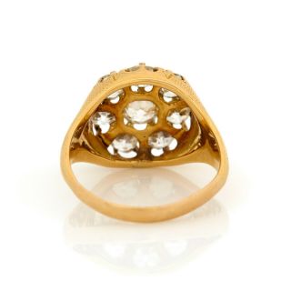 Antique Vintage Nouveau 18k Gold 2.  45 Ct Diamond Engagement Wedding Ring Sz 8.  25 4
