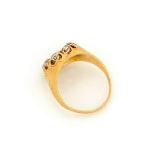 Antique Vintage Nouveau 18k Gold 2.  45 Ct Diamond Engagement Wedding Ring Sz 8.  25 6