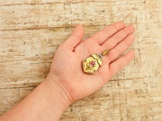 Antique Vintage Nouveau 18k Gold Aesthetic Memento Mori Akoya Pearl Ruby Pendant 6