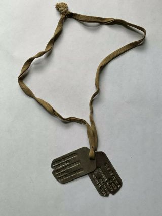 Vintage & Authentic World War 1 Or 2 - Dog Tags