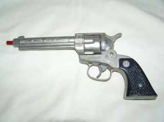 Vintage Nichols Stallion 38 Toy Cap Pistol,  5 Pull A Part Bullets