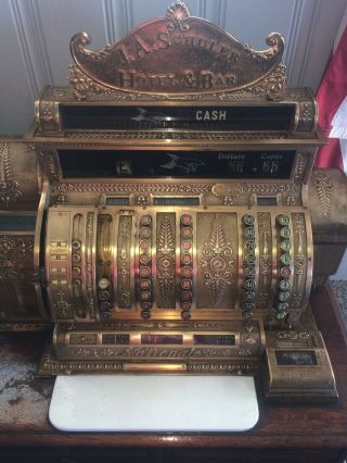 Antique Brass Cash Register,  Musem Quality,  Over A Hundred Years Old.