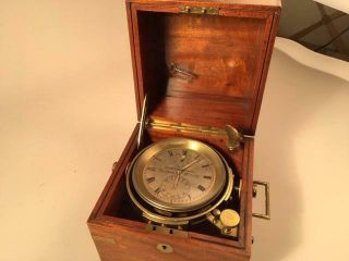 Marine Chronometer Nagretti & Zambra No.  3810 London Henry Hughes Thom.  Mercer