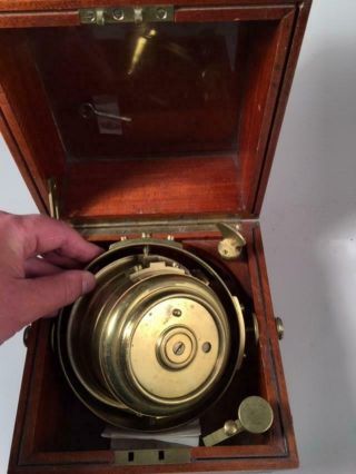 Marine Chronometer Nagretti & Zambra No.  3810 London Henry Hughes Thom.  Mercer 3