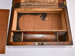 Antique Mahogany Writing Slope Travel Box - For Rennovation 4