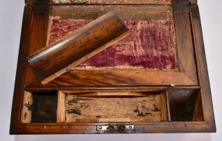 Antique Mahogany Writing Slope Travel Box - For Rennovation 5