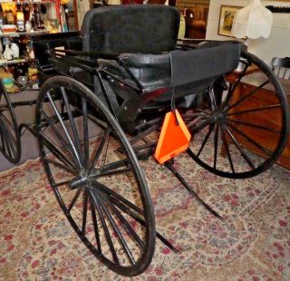Antique Doctor’s Horse - Drawn Buggy with Canopy Roof,  Hitch.  Prof.  Restored. 10
