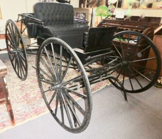 Antique Doctor’s Horse - Drawn Buggy with Canopy Roof,  Hitch.  Prof.  Restored. 12