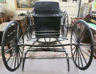 Antique Doctor’s Horse - Drawn Buggy With Canopy Roof,  Hitch.  Prof.  Restored.