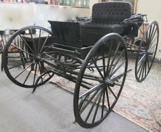 Antique Doctor’s Horse - Drawn Buggy with Canopy Roof,  Hitch.  Prof.  Restored. 5