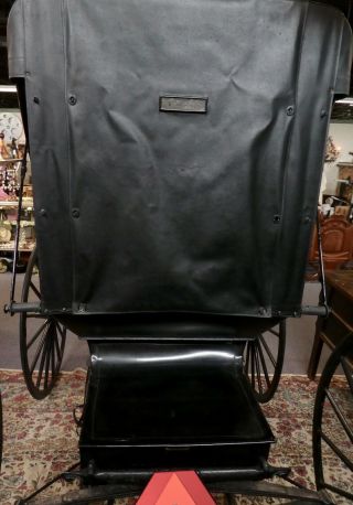 Antique Doctor’s Horse - Drawn Buggy with Canopy Roof,  Hitch.  Prof.  Restored. 9
