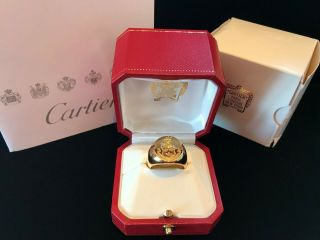 Cartier Custom 18k Yellow Gold Signet Ring