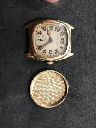 Hamilton 14k Gold Filled Vintage Watch With Subhands (rare Running Great)
