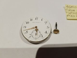 Antique Agassiz 17j Pocket Watch Movement Circa 1905,  By Bunderupmeyer.