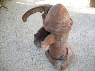 Vintage Antique Cast Iron Hand Water / Cistern Pump 13 " Tall,  Side Pump,  Farm