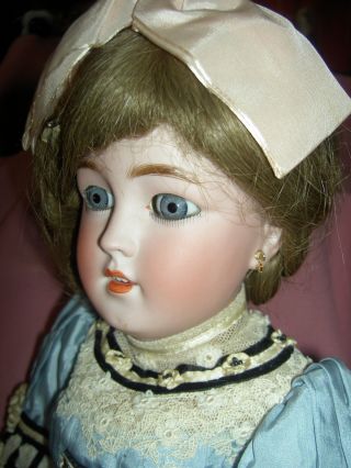 Antique Bisque Simon Halbig Lady Doll 1159 Orig.  Female Body 22 " W/ Molded Bust