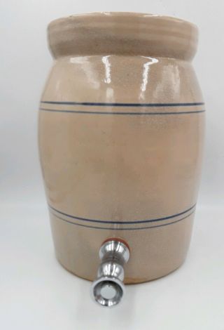 1 Gallon Stoneware Crock Water Cooler With Lid Vintage