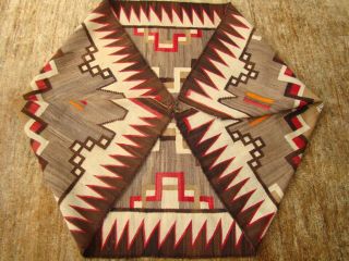 Antique Pictorial Navajo Rug Steer Heads Crosses Large 45X72 12