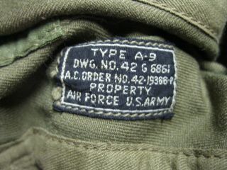 Fantastic WW2 US AAF A - 9 Flight Helmet w/ Gosport Tubes 3