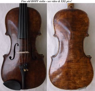 Old German Hopf Violin - See Video - Antique Master バイオリン Rare скрипка 小提琴 694