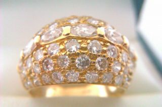 Rare 18ct Gold & 2.  76ct Of Diamonds French Ladies Ring Circa 2001