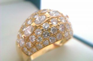 Rare 18ct Gold & 2.  76ct Of Diamonds French Ladies Ring Circa 2001 3