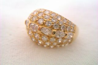 Rare 18ct Gold & 2.  76ct Of Diamonds French Ladies Ring Circa 2001 5