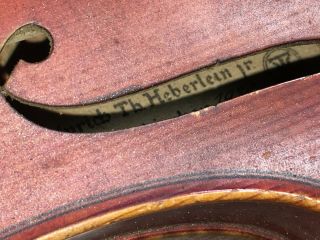 Fine antique Heinrich Th Heberlein Markneukirchen 1930 violin 7
