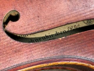 Fine antique Heinrich Th Heberlein Markneukirchen 1930 violin 8