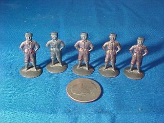5 Early 20thc Lead Toy Baseball Player Figures