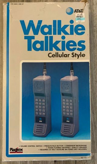 At&t Brick Cell Phone Playtime Walkie Talkie Toy 1988 Woking