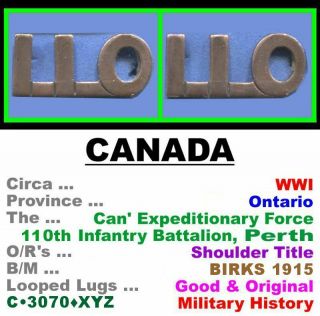 Shldr Badges • Canada • 110th Can 