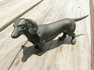 Vintage Cast Iron Dachshund Dog - 245g (8.  6 Oz) Heavy