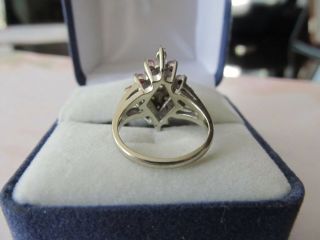 Vintage 1930s 14K 14KT WHITE Gold 1.  45 Carat Diamond Ruby Ring Size 7.  5 ODI 9