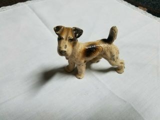 Antique Hubley Cast Iron Fox Terrier Figural Dog Paperweight Decorative