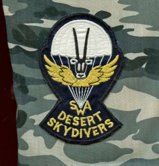 South West Africa Parachutist Desert Skydivers Namibia Jumpsuit Patch’’