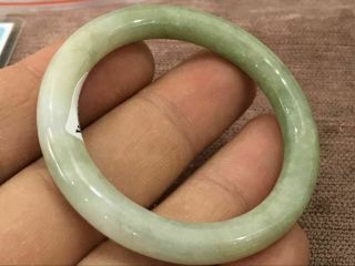 42mm certified natural emerald green silk flower jade bracelet children2470 4