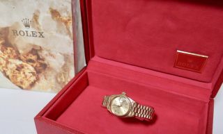 . Vintage 1981 Rolex Oyster Datejust 18K Gold Ladies Auto Watch Ref 6917 5