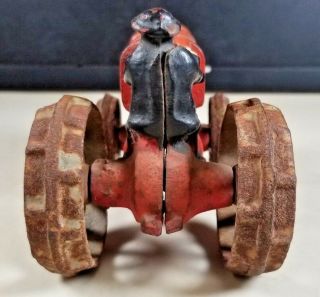 Vintage Hubley Cast Iron Red Ford Tractor Paint 4