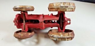 Vintage Hubley Cast Iron Red Ford Tractor Paint 7